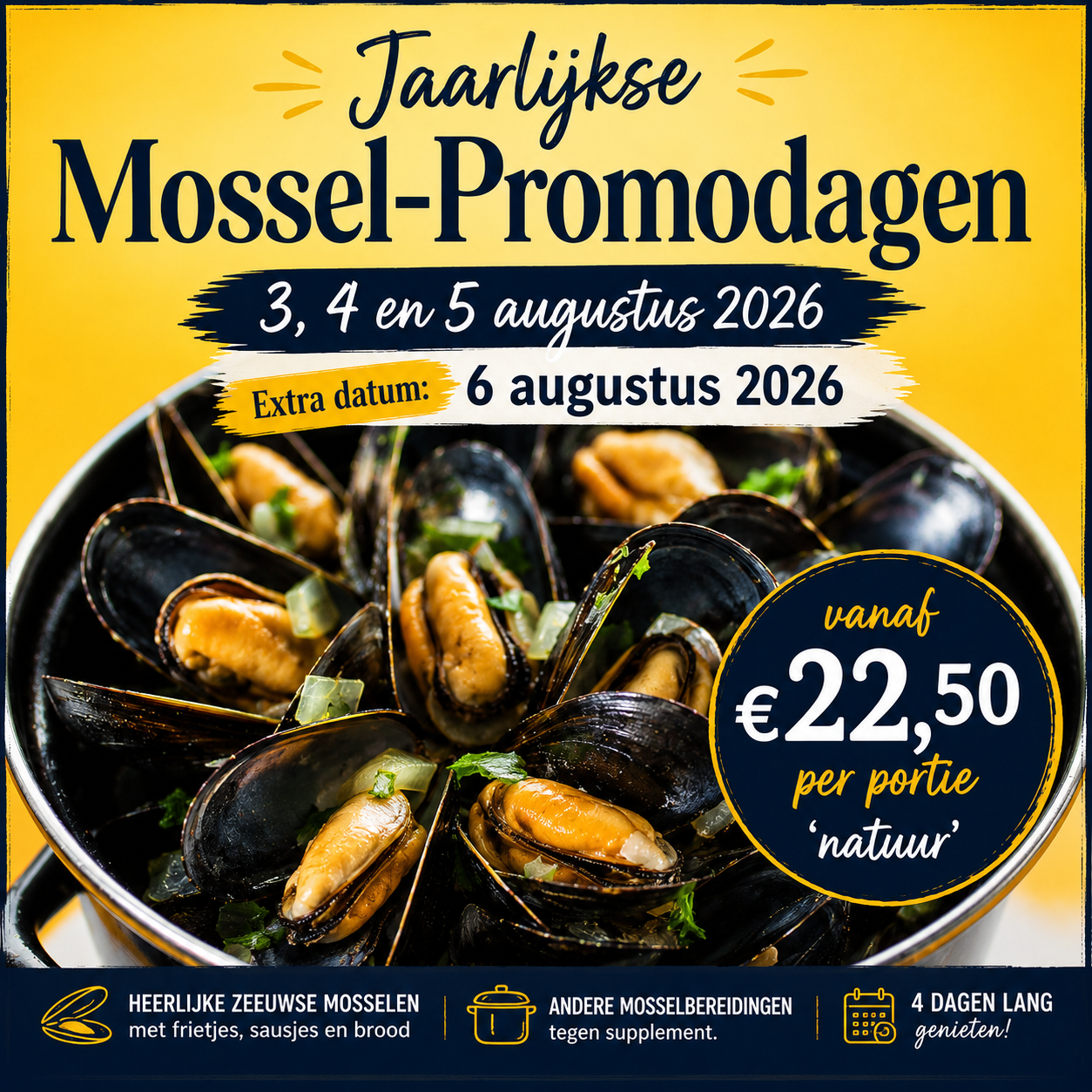 Mosselen aan een promoprijs